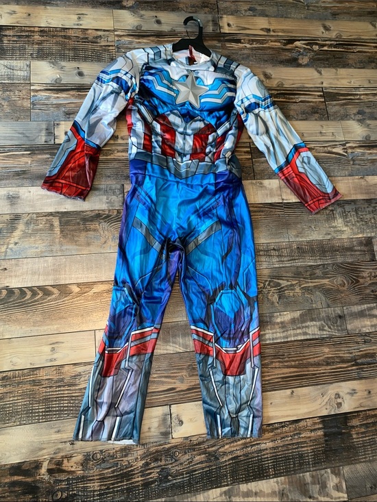 Marvel Other - Marvel Avengers Captain America Superhero Jumpsuit Costume with mask size M 7-8